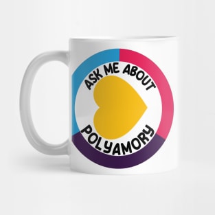 Ask Me About Polyamory - Design No.2 -(New Pride Colors!) Mug